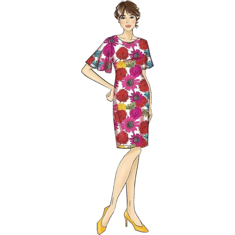 Butterick B6656 Dress Sewing Pattern Women‎ Size 18W-24W Easy Overlay Fitted